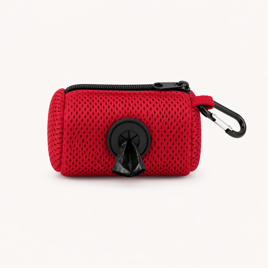 Red Poop Bag Holder
